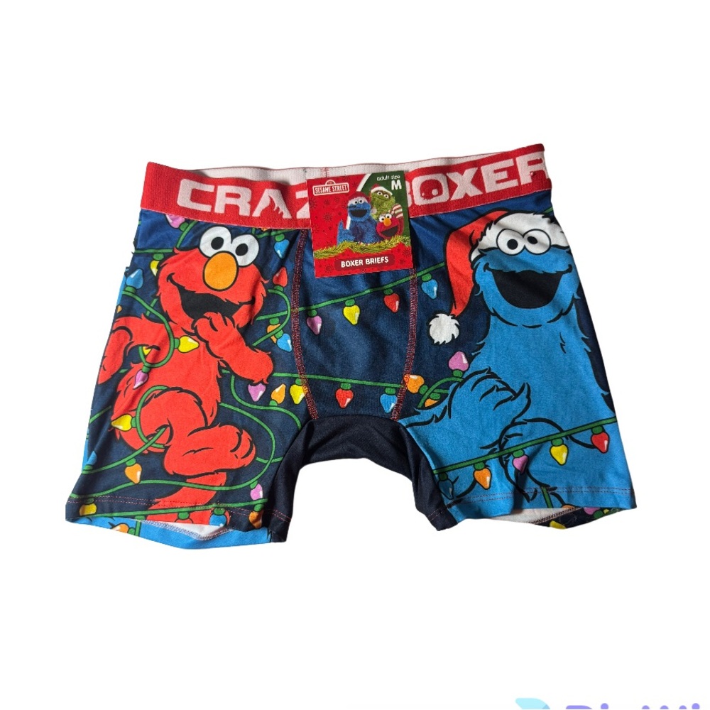 Christmas Sesame Street Boxer Briefs - Red and Blue